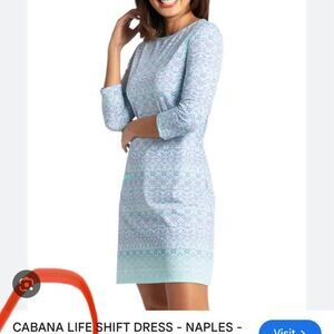 Cabana Life Oceanfront Shift Dress with UFP 50+ Sun Protection- Size L